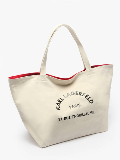 Sac Shopping Rsg Coton Karl lagerfeld Blanc rsg A1W50006 vue secondaire 2