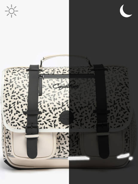 Cartable 3 Compartiments Cameleon Beige vintage north PBVWCA41 vue secondaire 8