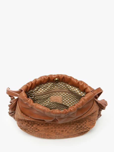 Sac Bandoulière Vintage Cuir Mila louise Marron vintage 3812WC vue secondaire 2