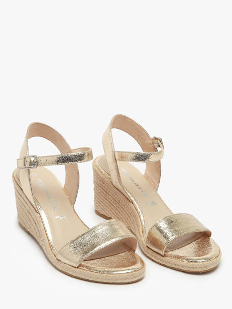 Sandales Talon Compensé Tamaris Or women 42 vue secondaire 1
