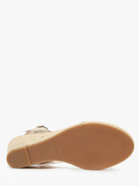 Sandales Talon Compensé Tamaris Or women 42 vue secondaire 4