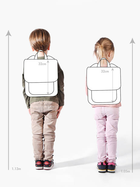 Sac à Dos Hello hossy Beige cool kids PKID vue secondaire 1