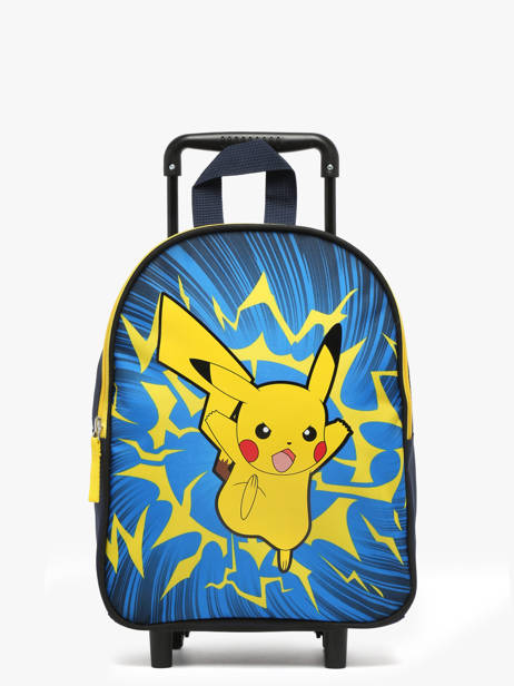 Sac A Dos à Roulettes 1 Compartiment Pokemon Bleu pikachu eclair 25IK204F