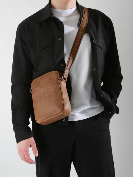 Sac Bandoulière Spider Cuir Etrier Marron spider ESPI704M vue secondaire 1