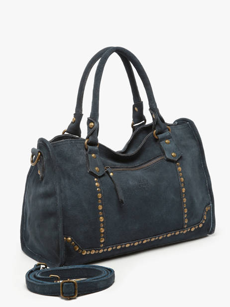 Sac à Main A4 Houston Cuir Basilic pepper Bleu houston BHOU22 vue secondaire 2