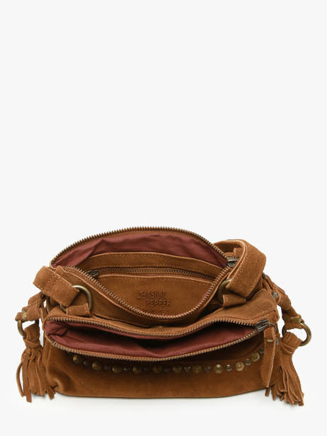 Sac Bandoulière Houston Cuir Basilic pepper Marron houston BHOU82 vue secondaire 3