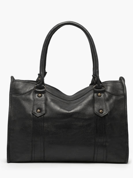 Sac Shopping A4 Cow Cuir Basilic pepper Noir cow BCOW31 vue secondaire 4