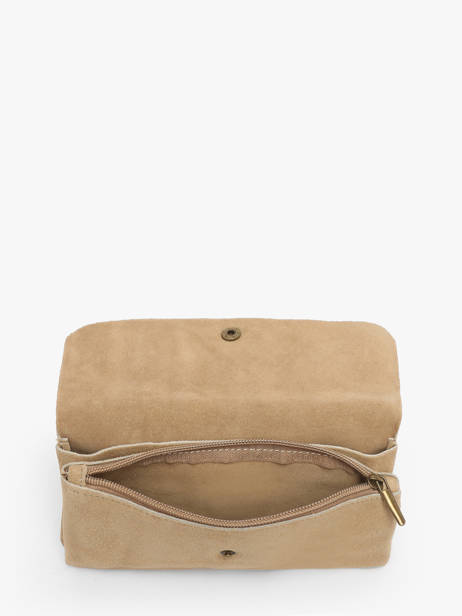 Sac Bandoulière Velvet Cuir Milano Beige velvet VE23067 vue secondaire 3