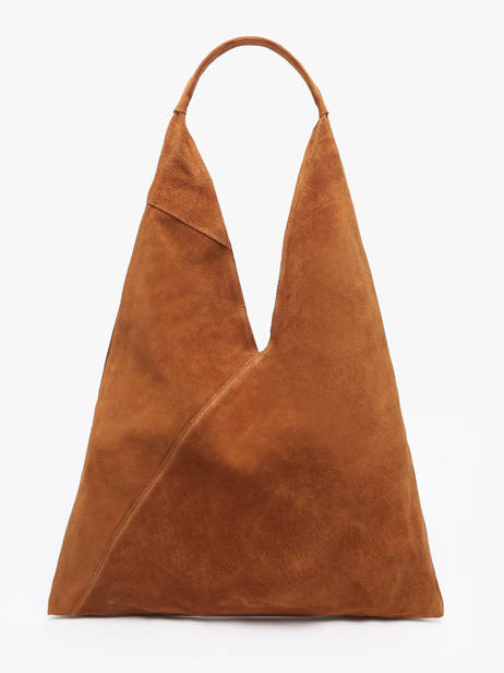 Sac Porté épaule A4 Velvet Cuir Milano Marron velvet VE25069