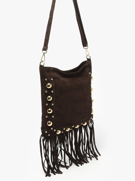 Sac Bandoulière Velvet Cuir Milano Marron velvet VE25061 vue secondaire 2