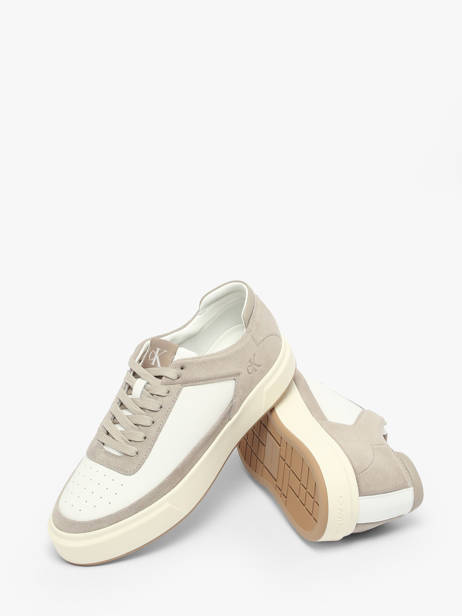 Sneakers En Cuir Calvin klein jeans Blanc men YM01354 vue secondaire 3
