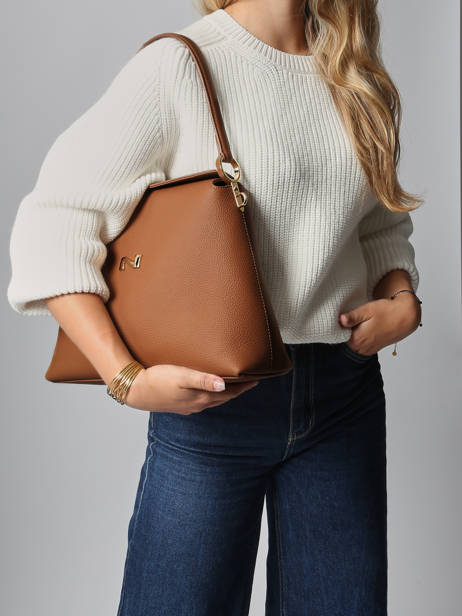 Sac Porté épaule Camelia Cuir Nathan baume Marron eden 5 vue secondaire 1