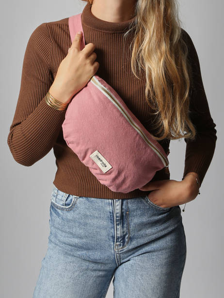 Le Sac Banane Custine Coton Recyclé Rivedroite Rose timeless CUSTITIM vue secondaire 1