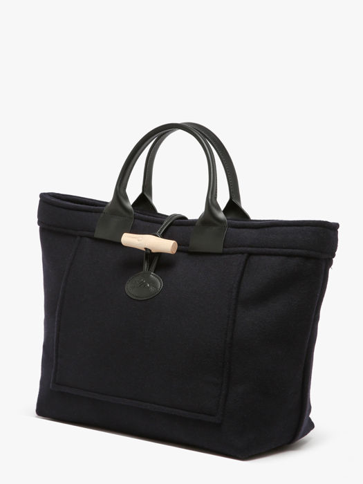 Longchamp Le roseau toile duffle coat Sacs porté main Bleu