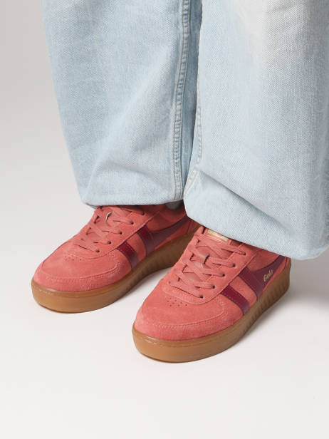 Sneakers Grandslam En Cuir Gola Rouge women CLA589 vue secondaire 1