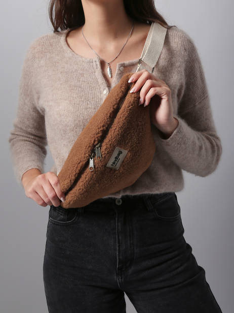 Sac Banane Hindbag Marron teddy TE vue secondaire 1