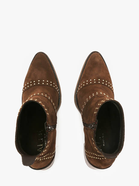 Bottines à Talon En Cuir Alpe Marron women 54491133 vue secondaire 3