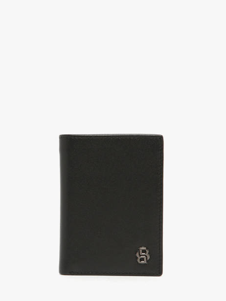 Porte-cartes Porte-monnaie Cuir Hugo boss Noir saffiano HLG526A
