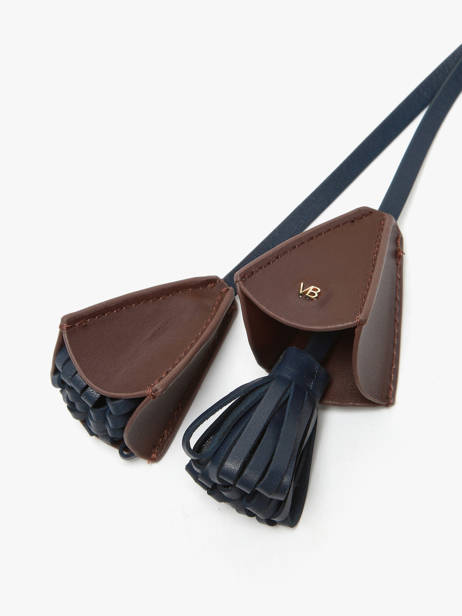 Bijou De Sac Fleurs Cuir Vanessa bruno Bleu charms 13V42996 vue secondaire 1