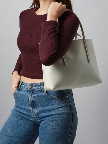 Sac Porté épaule Coated Emblem Calvin klein jeans Blanc coated emblem 4F3267G vue secondaire 1