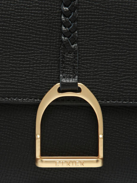 Sac Bandoulière S Torsade Cuir Etrier Noir torsade ETOS169S vue secondaire 4