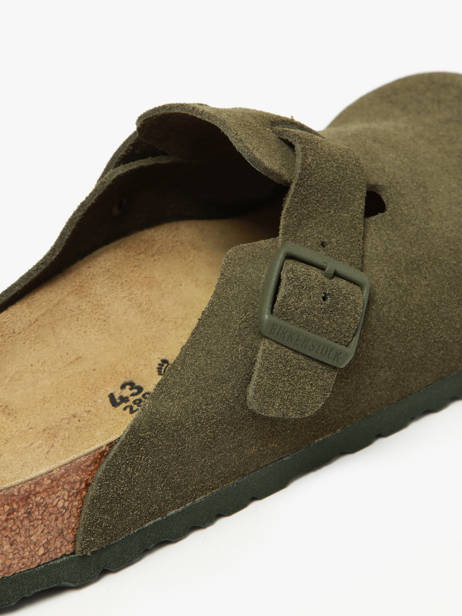 Mules Boston En Cuir Birkenstock Vert men 1024721 vue secondaire 2