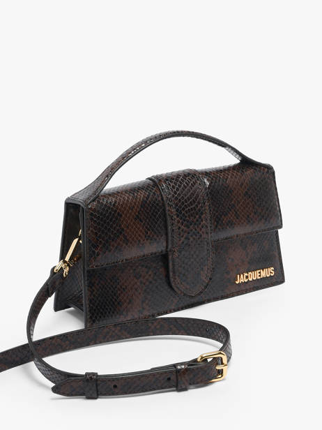 Preloved Leather Grand Bambino Crossbody Bag Jacquemus Brown second life 1567339 other view 4