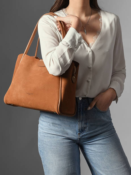 Shoulder Bag Suede Ida Leather Lancaster Brown suede ida 102 other view 1