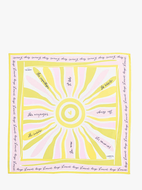 Silk Scarf Sunrise 90x90cm Lancel Multicolor charms A14135