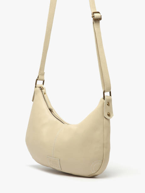 Shoulder Bag Seam Leather Basilic pepper Beige seam BSEA03 other view 2