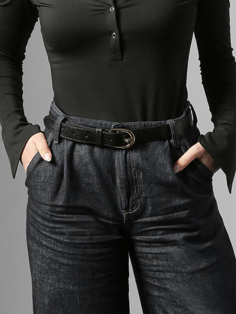 Ceinture Réglable Nine Cuir Milano Noir nine NI25067 vue secondaire 1