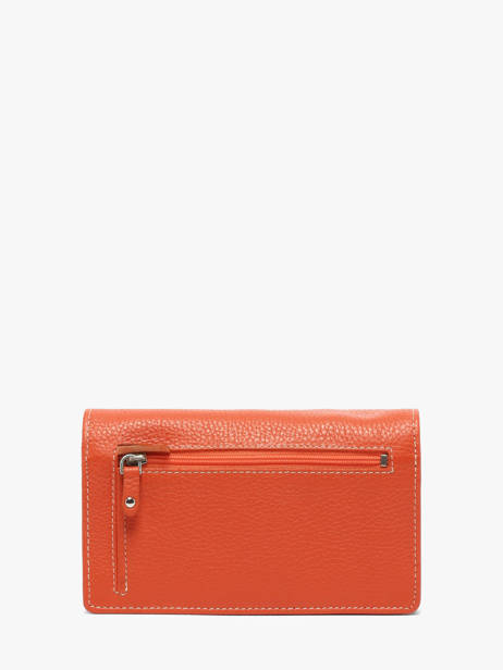 Leather Caviar Wallet Crinkles Orange caviar 14001 other view 3