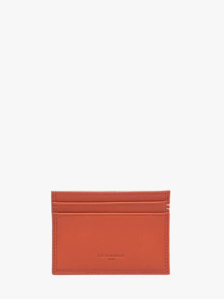Leather Martin Card Holder Le tanneur Orange martin TMIN3500
