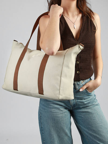 A4 Size Shoulder Bag Amour Toile Cotton Miniprix White amour toile 8087 other view 1