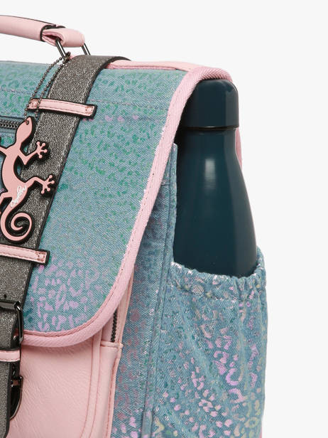 Cartable 2 Compartiments Cameleon Bleu vintage fantasy PBVGCA38 vue secondaire 5