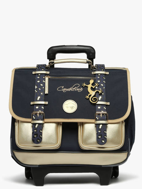 Cartable à Roulettes 2 Compartiments Cameleon Bleu vintage fantasy PBVGCR38