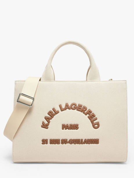Sac Porté Main Rsg Lettering Coton Karl lagerfeld Beige rsg B2W50010