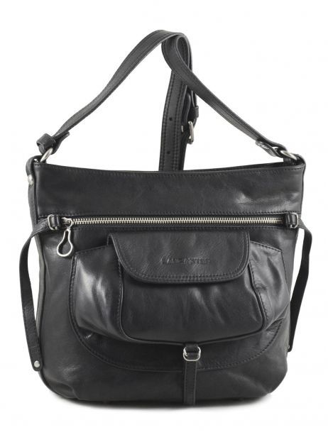 Sac Bandoulière Nova Cuir Lancaster Noir soft vintage nova 5761
