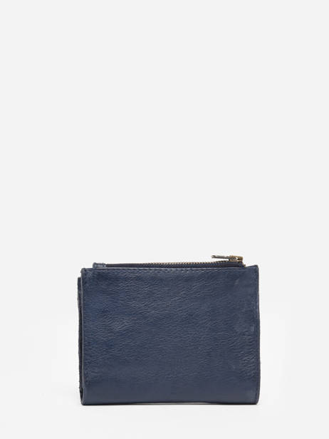 Leather Cow Coin Purse Basilic pepper Blue cow BCOW94 other view 3